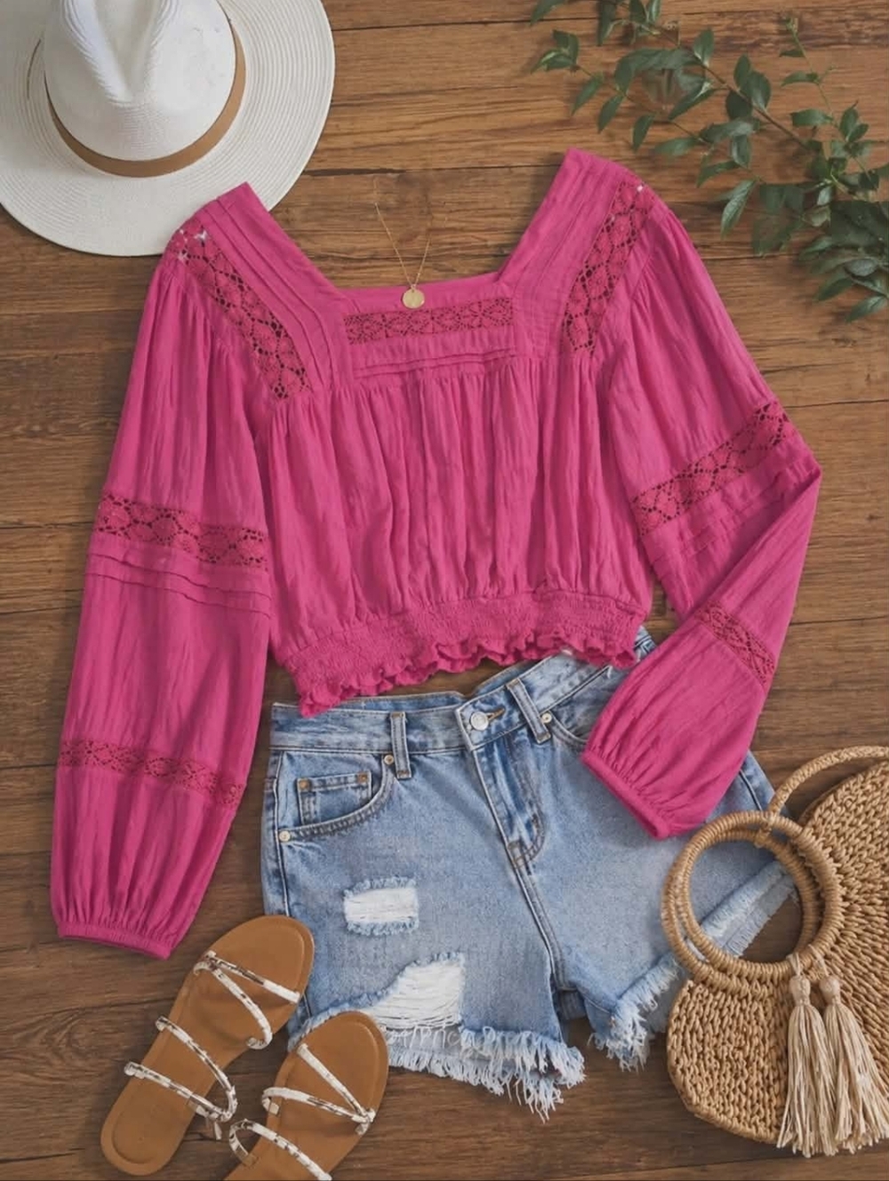 American Eagle Outfitters Pink Lace Blouse Size Small/Petite